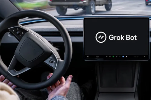 Tesla ruller ut Grok Bot i bilene – styrer e-post, kalender og bestillinger med stemmen