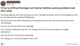 Kia EV9-eiere i Sverige melder om AC-svikt: – Risikerer å miste meg som kunde for alltid