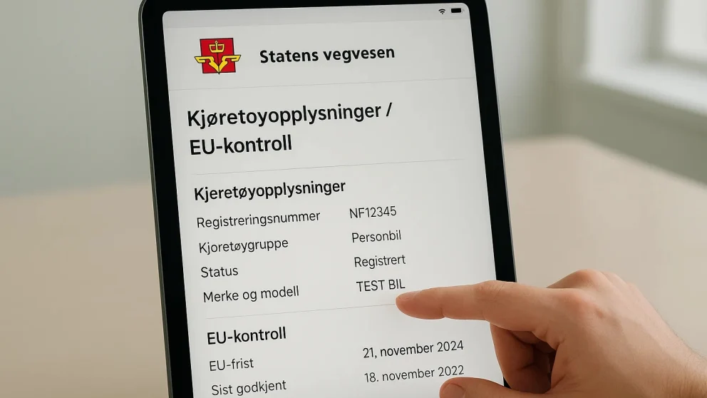 Vegvesen: EU-historikk og opplysninger før du drar på visning.
