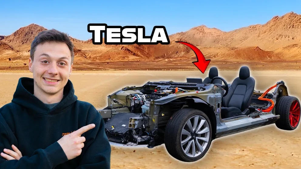 Han kjøpte en Tesla uten karosseri for 20 000 kr – og den hadde fortsatt 340 km rekkevidde