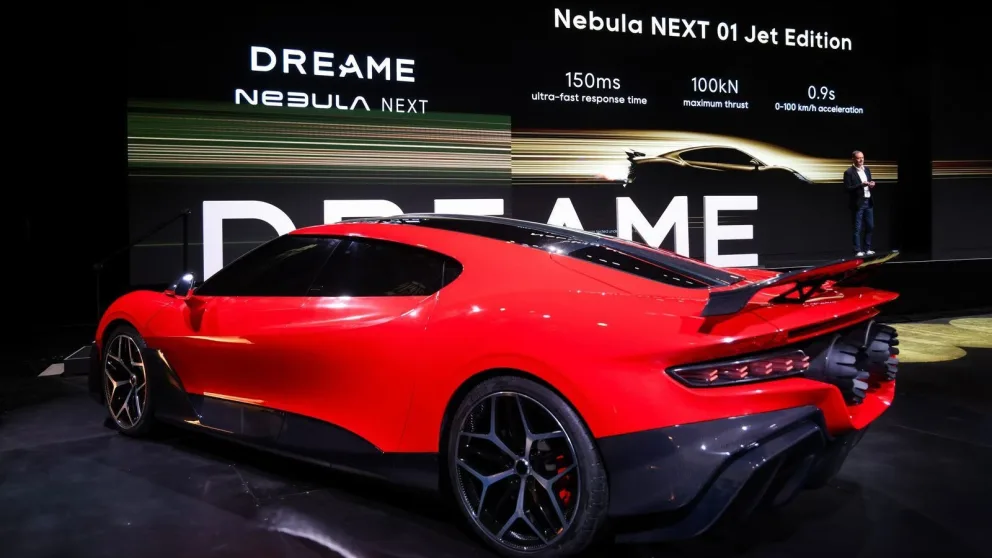 Støvsugerprodusenten Dreame viser superbil med rakettmotorer: 0–100 på 0,9 sekunder og fastbatteri med 450 Wh/kg