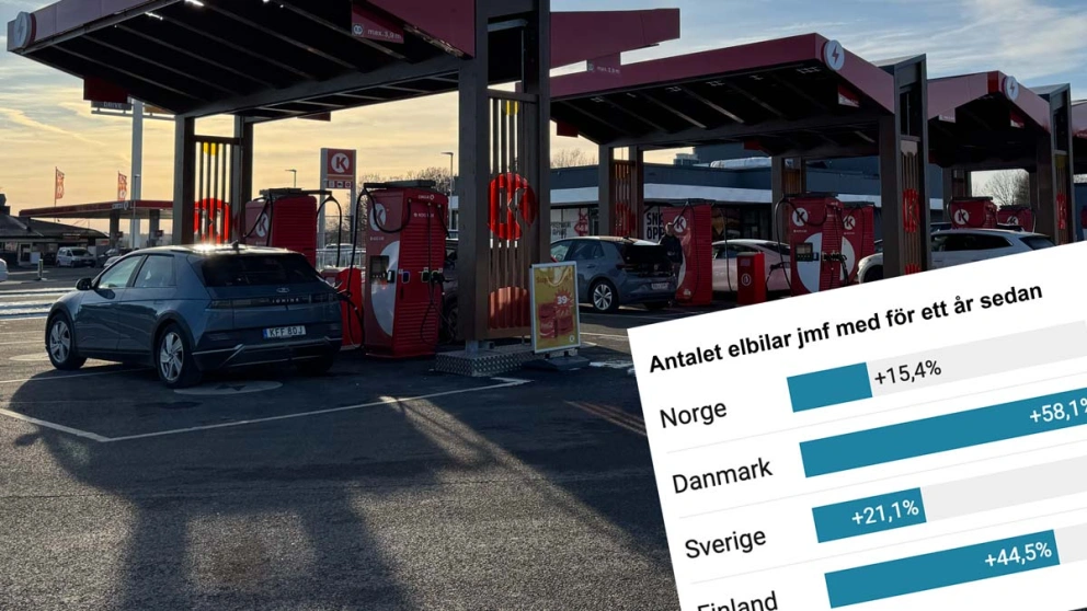 Her øker elbilene mest i Norden – slik ser elbilbestanden ut i dag