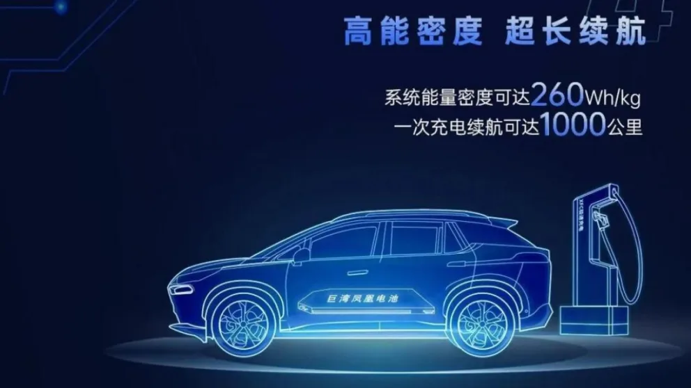 GBTs «Fenghuang»-batteri lover en systemenergi­tetthet på 260 Wh/kg og rekkevidde opptil 1 000 km per lading.