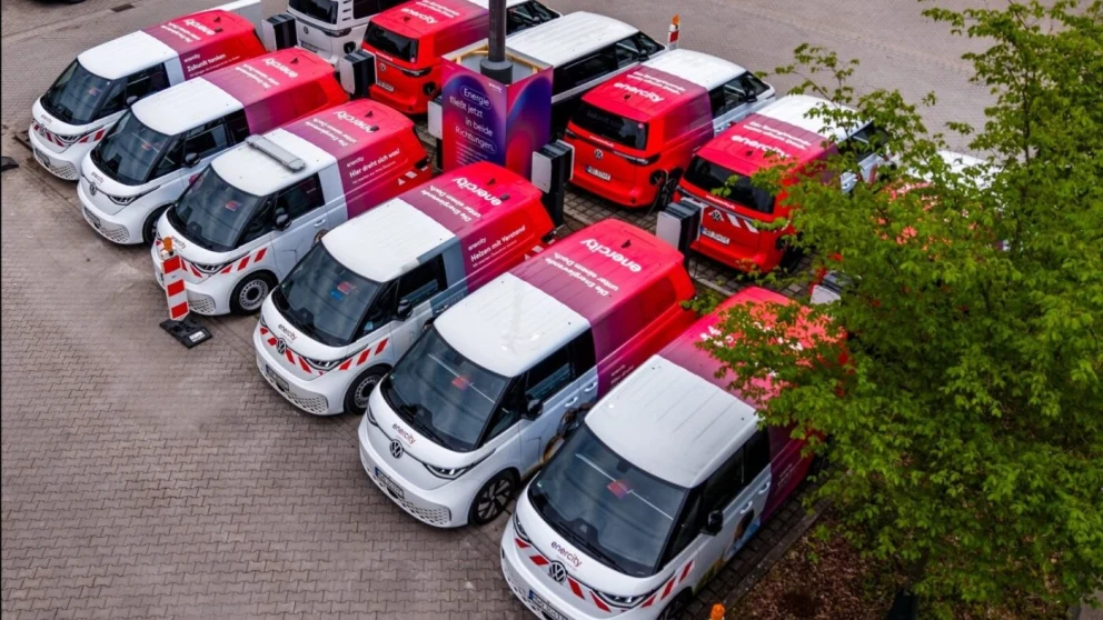Enercity volkswagen id buzz ladestasjon lading toveis toveis lading. Kilde: electrive.com