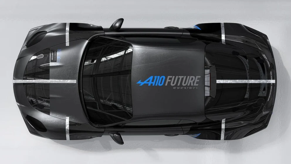Alpine A110 Future – sett ovenfra. Kilde: autocar.co.uk