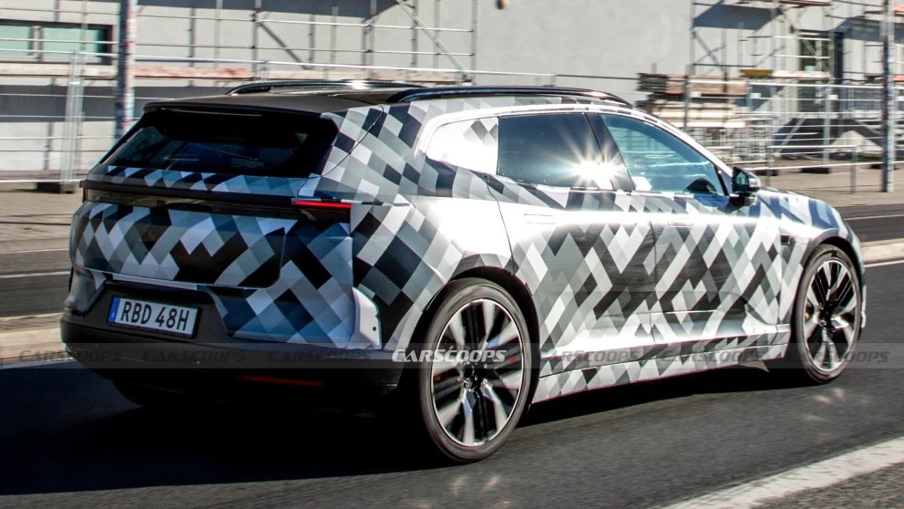 Polestar 4 SUV avslørt på Nürburgring – med ekte bakrute og bakluke