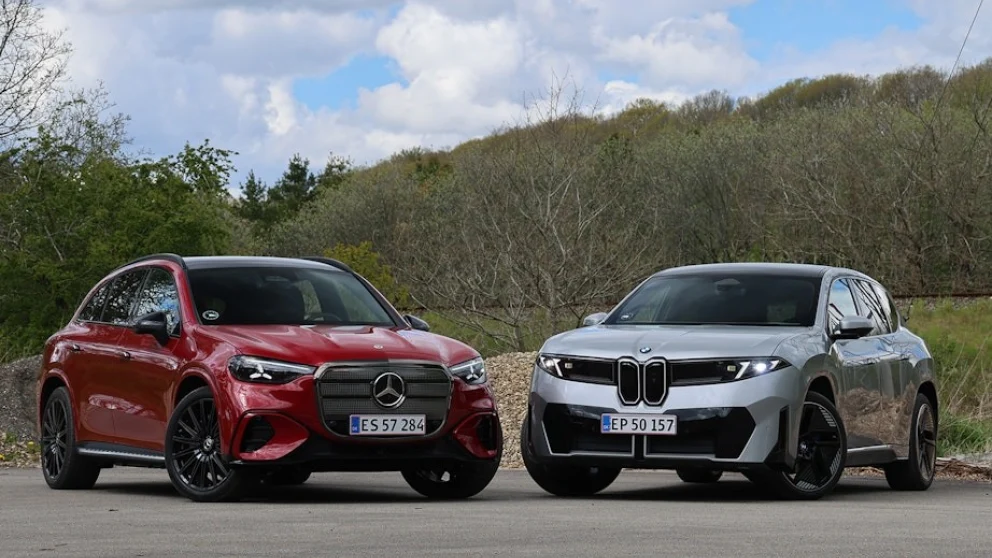 BMW iX3 vs Mercedes GLC. Kilde: bilmagasinet.dk