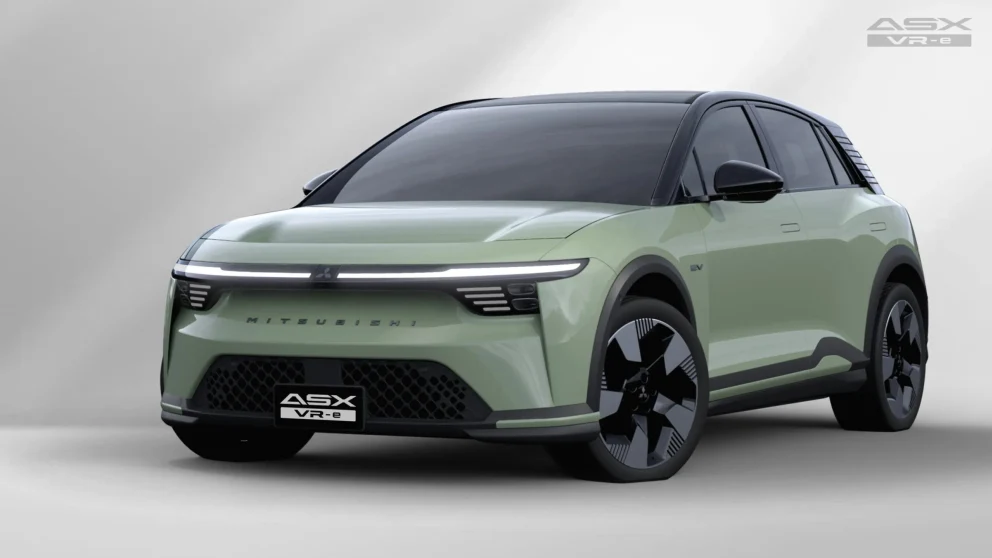 Mitsubishi ASX VR-e over, Foxtron Bria under.. Kilde: carscoops.com