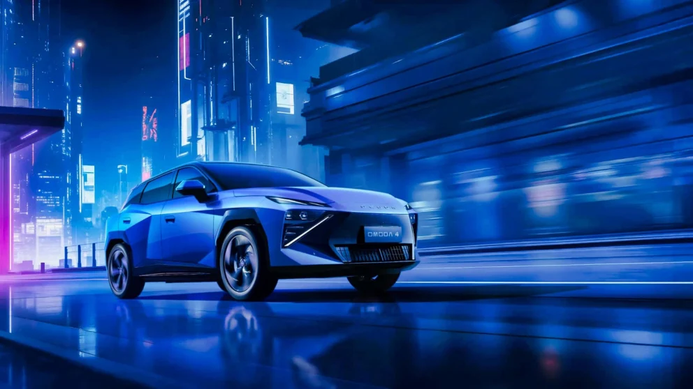 Omoda 4 EV vises i Europa med 61,1 kWh og over 400 km rekkevidde