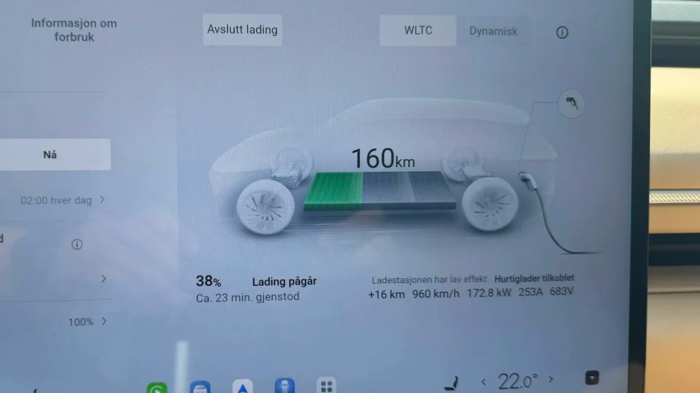 SJEKK SELV: Bilens infotainmentsystem må snart inneholde et eget valg som viser batterihelsen.
Foto: Broom
