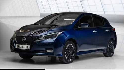 NISSAN LEAF 62kWh e+ 59kWh Tekna m/ny service og lav km. Nydelig farge!