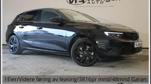 OPEL ASTRA 1Eier/Videre føring av leasing/3816pr mnd/48mnd Garanti