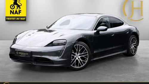 PORSCHE Taycan Lav kilometer/BOSE/Panorama/Skinn/Røde setebelter/Led