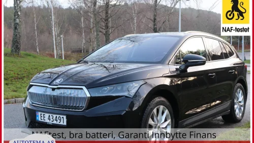 SKODA ENYAQ 80X iV 80X NAF-test. Batteritest. Panorama, Skinn, Krok