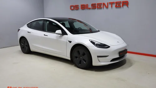 TESLA Model 3 Long Range, Dual Motor, Skinn sort, Panorama, ACC ++