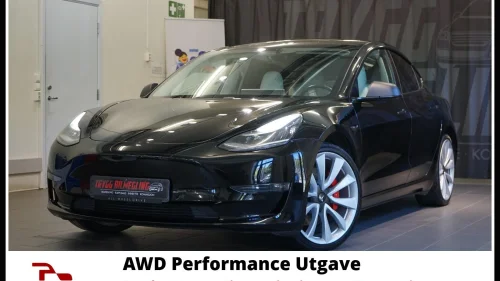 TESLA Model 3 PERFORMANCE AWD UTGAVE*SE FARGE KOMBINASJON*SE DETALJER