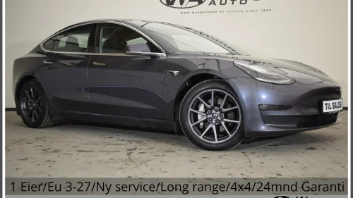 TESLA Model 3 1 Eier/Eu 3-27/Ny service/Long range/4x4/24mnd Garanti