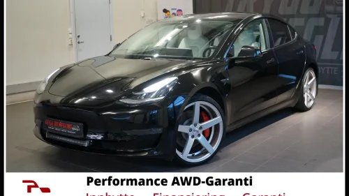 TESLA Model 3 PERFORMANCE AWD UTGAVE*SE DETALJER*SE FARGE KOMBINASJON