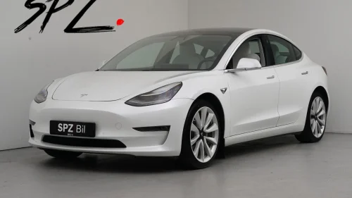 TESLA Model 3 4X4 LR PANO HVITT SKINN PREMIUM LYD NAVI 24MND GARANTI