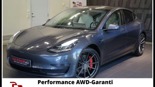 TESLA Model 3 PERFORMANCE AWD UTGAVE-SE DETALJER-SE UTSTYR-GARANTI+++