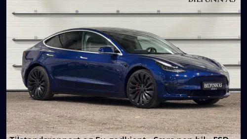 TESLA Model 3 LR Performance 4x4, Ny lakk 2026, FSD, Særs pen