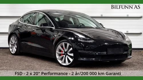 TESLA Model 3 Performance AWD/ FSD/ Garanti til 2029/ Alt av utstyr!