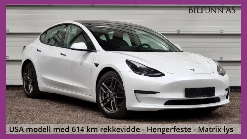 TESLA Model 3 LR AWD, Krok, Matrix, EAP, 614 WLTP, Varme i ratt