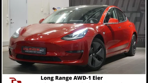 TESLA Model 3 LONG RANGE AWD 4x4*LAV KM*NORSK BIL*MEDFØLGER GARANTI++