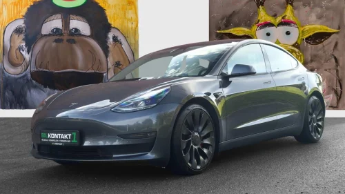 TESLA Model 3 PERFORMANCE l AP l VARMEPUMPE l ÜBERTURBINE FELG
