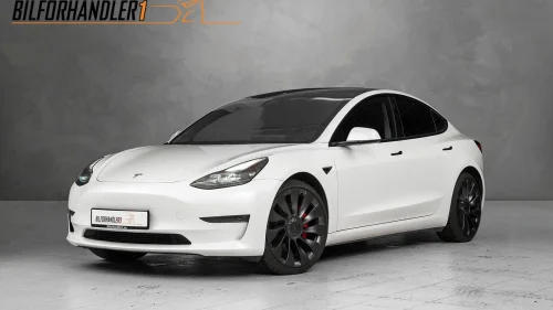 TESLA Model 3 Performance Autopilot/Premium Lyd/Utvidet garanti