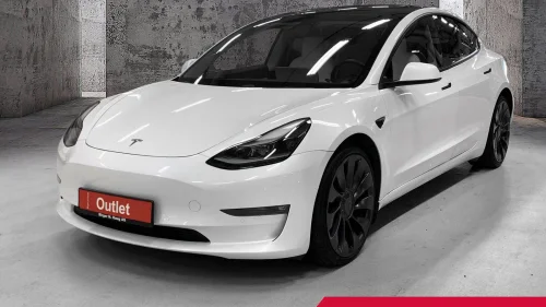 TESLA Model 3 Performance AWD /Outlet/Hvit Skinn/HELGETILBUD/