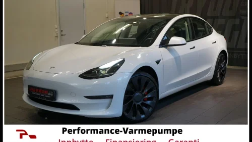 TESLA Model 3 PERFORMANCE AWD*SE DETALJER*SE KM*MEDFØLGER GARANTI+++