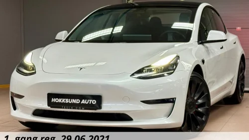 TESLA Model 3 Long range AWD Performance 513HK/Acc/R.Varme/V.Pumpe