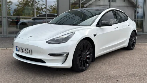 TESLA Model 3 Performance 513HK AWD, Matrix, hvitt interiør, S+V