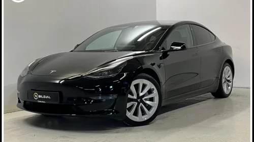 TESLA Model 3 LongRange 498HK 4x4 SortOptikk Skinn 19tom HiFi Spoiler