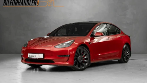 TESLA Model 3 Performance Facelift Varmepumpe/AP/Premium lyd/20"