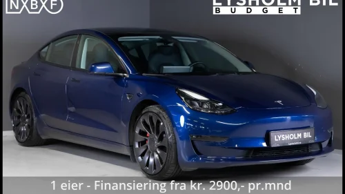 TESLA Model 3 Performance/Premium/Skinn/Autopilot/Fabrikkgaranti