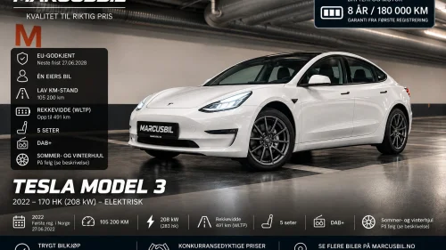 TESLA Model 3 Model 3 SR RWD | 1 EIER | 491KM | EU 2028 | AUTOPILOT