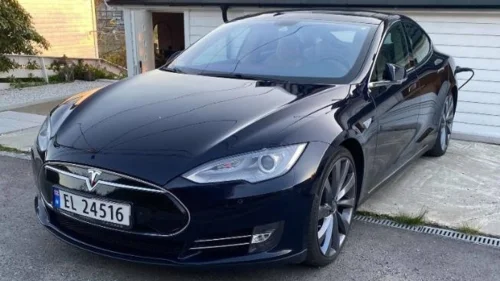 TESLA MOTORS MODEL S S P85, 110000km (GRATIS LADING), Soltak/glasstak, Skinn