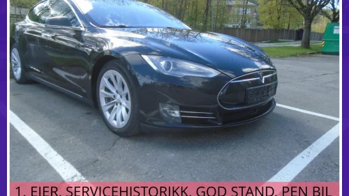 TESLA MOTORS Model S 525 HK 470 KM SKINN, PANORAMA EU-GODKJ TIL APRIL 2028
