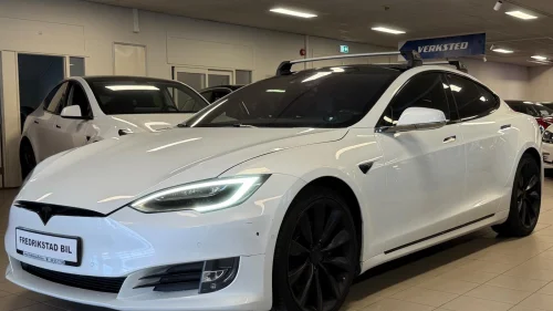 TESLA Model S 75D-FIREHJULSTREKK-SKINN-PANO-DELSKINN-KAMERA-OUTLET!!