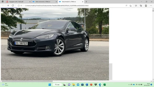 TESLA MOTORS Model S 85D Gratis lading, premium Connectivity, Spotify