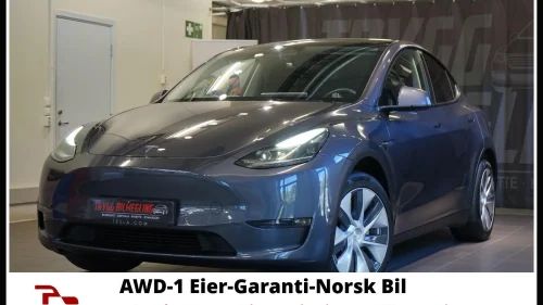 TESLA Model Y LONG RANGE AWD-1 EIER-LAV KM-SE DETALJER-GARANTI++++