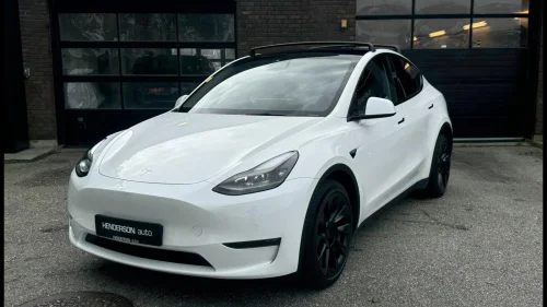 TESLA Model Y Long Range AWD Premium Lav km/Skinn/Perlemor/Velholdt++