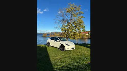 TESLA Model Y Long Range AWD - Hvit perlemor