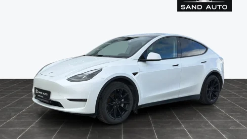 TESLA Model Y Long Range AWD,sort skinn,krok, Led bar,Tilstandsrappor