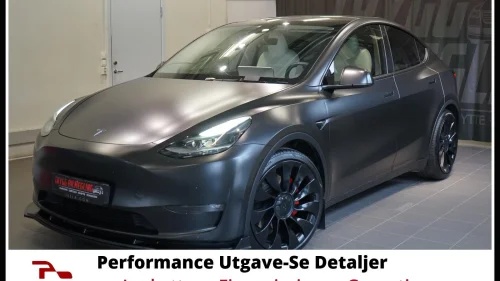 TESLA Model Y PERFORMANCE UTGAVE-SE DETALJER-SE FARGEKOMBINASJON++++