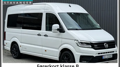 VOLKSWAGEN Crafter Elektrisk 9 seter Skinn Webasto Nybilgar Apple Carplay