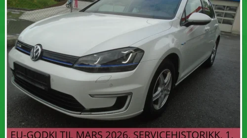 VOLKSWAGEN GOLF E-GOLF 116 HK NY I NORGE, NAVIGASJON, 6 MND GARANTI