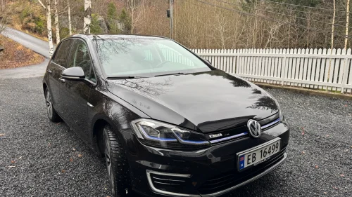VOLKSWAGEN GOLF eGolf/sort/skinn/mørke ruter bak